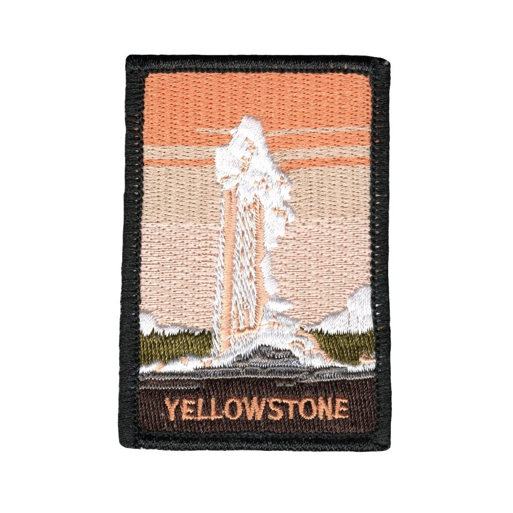 Yellowstone National Park Patch | Embroidered | Iron or Sew On | Minimalist